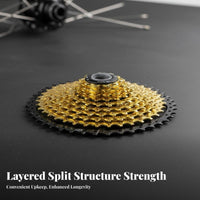 Mountain Bike Cassette Gold Plated All-Terrain Bike Speed Cassette Cycle Flywheel Lightweight Drivetrain Part Effortless