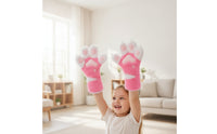Feline Paw Gloves Soft Shaggy Paw Mitts Gloves Warm for Adults