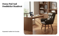 Minimalist aesthetic contouredd spine support rotating Chair Modern Design Study Stool Stable Base Home Seating Ergonomic for Adults, Office Workers, Students, Bedroom