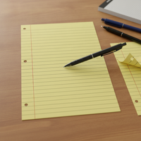 3-Hole Loose Leaf Notebook with Lined Refills, American Style, for Office and School
