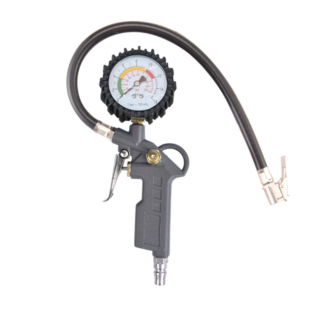 High Accuracy Tire Inflator with Pressure Gauge Multifunctional Handheld Grip Tire Inflator Long-Lasting Pneumatic Tool for Mechanics
