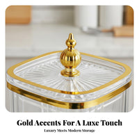 Luxury Design Seasoning Container Set Airtight Seal Condiment Jar Set Easy to Clean for Dining Table