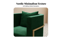 Light Luxury Scalloped posterior Armchair Nordic Design Single Sofa designer-inspired design Lounge Chair Modern Aesthetic for Homeowners, Business Owners, Nail Salon, Bedroom, Reception Area, Office