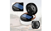 Multi-Functional Solar Fan Camping Lamp Emergency Camping Lantern with Fan Lightweight Portable Lantern Power Outage for Backpackers, Tabletop
