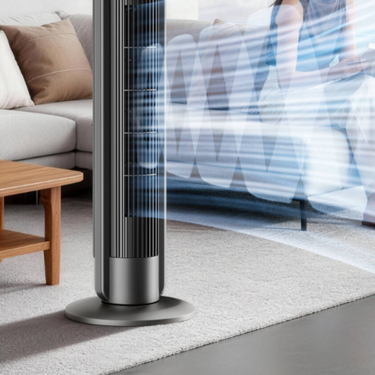 Quiet Floor Fan with Distant Control Wide Oscillation Oscillating Floor Fan 4-Speed Slim for Small Apartment