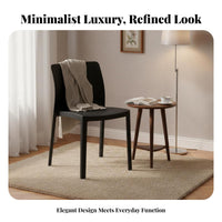 Stackable Armless Molded Chair Modern Design Molded Shell Chair Lightweight Dining Seat Easy to Clean for Office Workers, Event Planners, Kitchen, Restaurant, Meeting Room, Balcony
