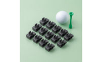 14 Pieces Two-Slot Golf Bag Clip Molded Plastic Golf Club Clip Black