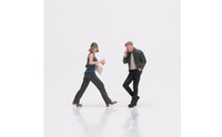 2 Pieces Pedestrian Figures Realistic 1:64 Scale Figures Tiny Miniature Figure for Collectors