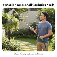 Interchangeable Heads Garden Hose Spray Wand Heavy Duty Long Reach Garden Sprayer Ergonomic Design for Nursery, Flower Beds, Hanging Baskets
