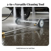 Double Use Pressure Washer Undercarriage Cleaner 4000 PSI Pressure Washer Water Broom Quick Connect for Homeowners, Driveway, Patio