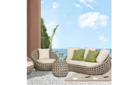 Rattan Sofa Set Weather-Resistant PE Rattan Furniture Set Woven Outdoor Sofa Resistant Waterproof for Garden, Balcony