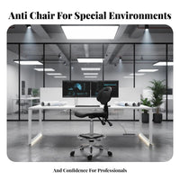 Anti-Static Laboratoryoratory Chair Cleanroom Compatible Wheeled High-Stool With