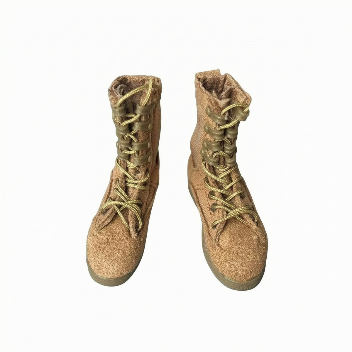1:6 Soldier Boots Stitched Construction Soldier Figure Boots Tall Shafts
