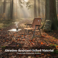 Foldable Folding Camping Chair Heavy Duty Lightweight Backrest Camp Chair High Load Capacity Collapsible Outdoor Seat with Backrest No Assembly Required for Campers, Anglers, Picnickers, Beach, Backpacking, Backyard