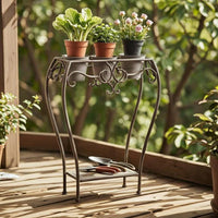 Metal Plant Stand Antique 3 Layer Plant Stand Elegant Metal Planter Holder for Homeowners
