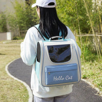 Pet Carrier Backpack and Foldable Pet Carrier, Oxford Fabric Cat Backpack, Portable Pet Carrier for Travel Hiking and Breathable Pet Walking