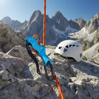 Single Plate Descender Portable Aluminum Alloy Descender Multiple Secure Mechanisms Single Plate Rappel Device for Arborists, Climbers