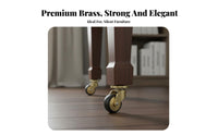 Heavy Duty Brass Caster 360 Degree Rotation Brass Caster Wheels Quiet Operation
