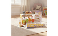 Wooden Ice Cream Play Set Young Ones' Dessert Shop Playset Colorful for Young Children, Preschoolers, Playroom, Daycare, Classroom