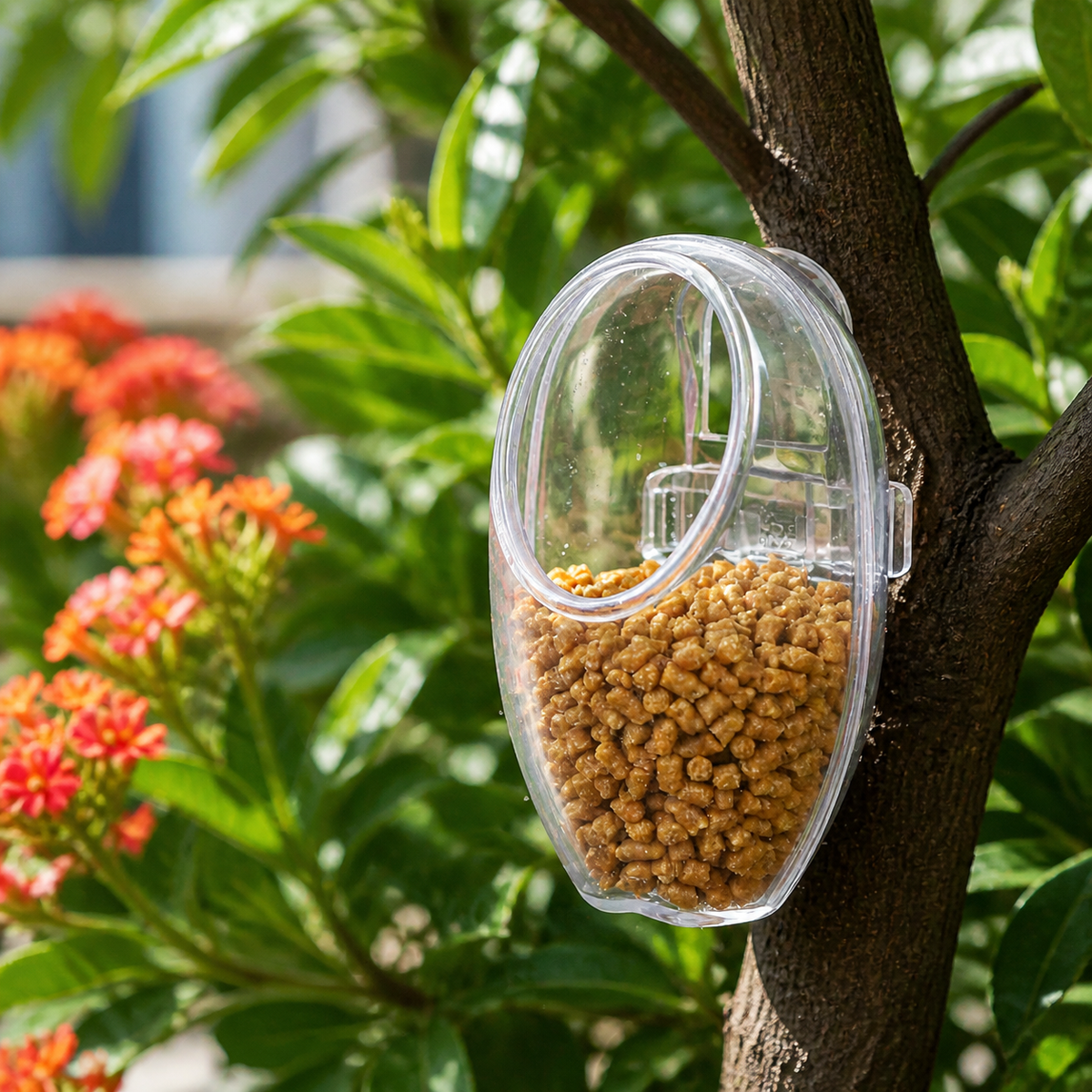 2 Pcs Water Bottle for Birds, Clear Cage Water Dispenser, Automatic Poultry Waterer, Portable Clip On Feeder for Aviary