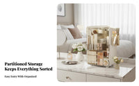 Desktop Vanity Case with Drawers Transparent Lid Makeup holder long-lasting for Adults