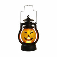 Halloween Themed pumpkino'-Lantern Lamp Portable Night Light Giftable Seasonal Decor Battery Operated for Families, Party Hosts, Homeowners, Trick-or-Treating, Tabletop Display, Bedroom, Entryway