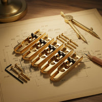 5 Pieces Split Design Bass Bridge Long-Lasting Metal Construction Individual Bass Bridge Set Instrument Accessory Robust Duty