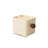 Matte Desktop Storage Box with Divider Small Storage Box with Compartments Space-Saving for Bedside Table