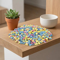 Soft Wood Pulp Hamster Bedding, Multicolored Paper Litter for Dwarf Hamsters, 450g Soft Animal Bedding and Paper Litter for Small Animals