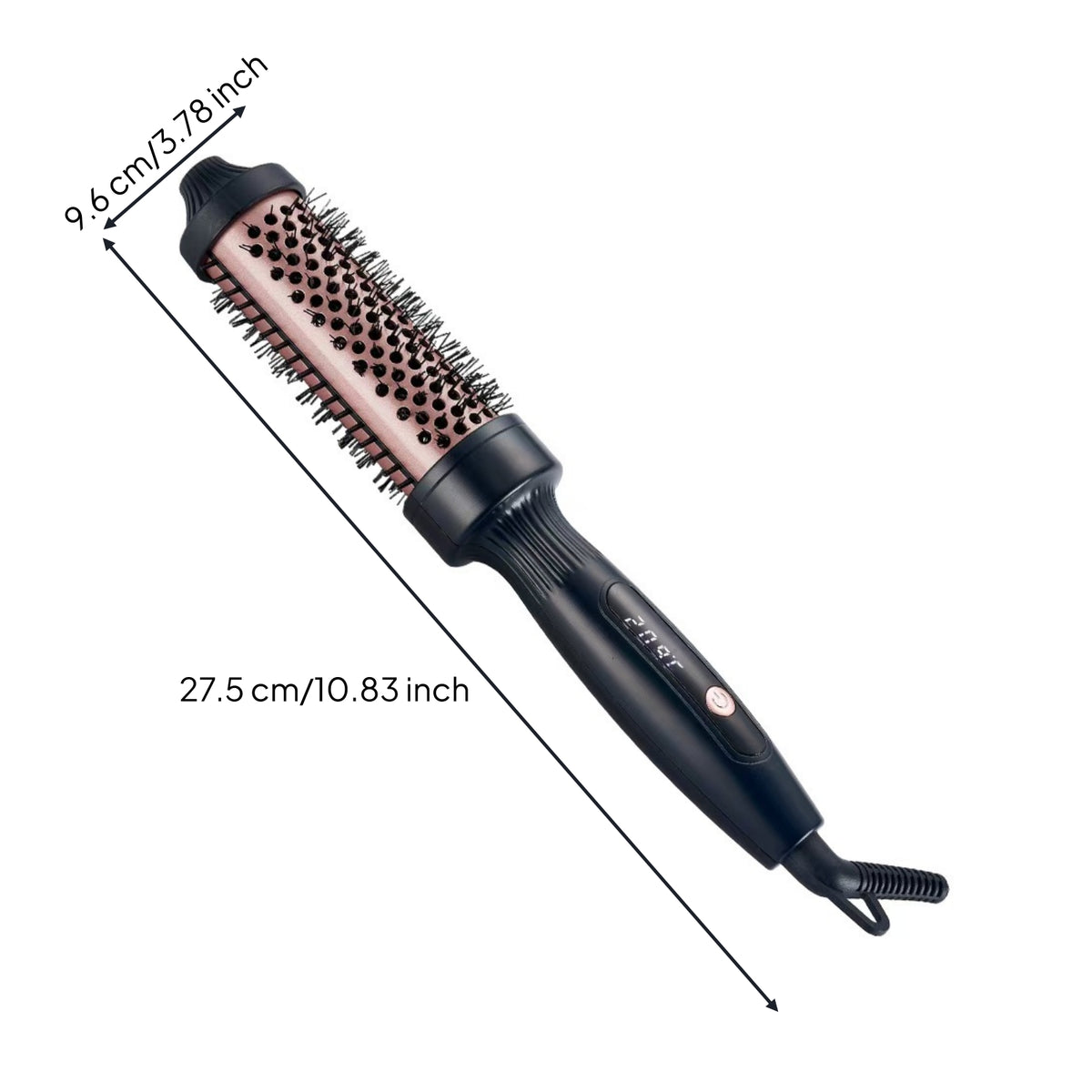 Electric Heated Styling Comb Shiny Hot Brush with Cylindrical Head Heated Hair Styling Brush Fast Heating Hot Comb Dual-Voltage