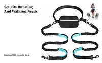 Zipper Closure Handsunrestricted Dog Leash Elastic Reflective Waist Bag Leash Snap-on Pet Accessory for Joggers, Jogging