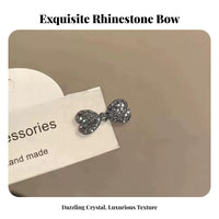 Crystal Knot Hair Fastener Cute Design Mini Crystal Knot Barrette Bangs Fastener Stylish Accessory Secure Grip