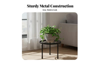 4 Pieces Metal Plant Stand Set Sturdy Wrought Iron Flower Pot Holder Wrought Iron Pot Holder Set Decorative Design for Balcony