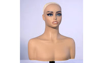 PVC Mannequin head  Skin-Tone-Toned Makeup Display Bust Manikin Head