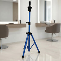 Adjustable Hairpiece Head Stand Tripod Lightweight Mannequin Head Stand Tripod Foldable Portable for Hairdressers, Barbers