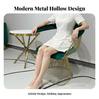 Modern Design Upholstered Armchair Comfortable Cushioning Upholstered Wireframe Chair Curved Backrest Lounge Seat Sturdy Construction for Interior Designers, Business Owners, Reception Area, Living Room, Home Office, Reading Nook