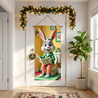 Easter Door Cover Festive Atmosphere Happy Easter Hanging Banner Bright Print Spring Celebration Porch Sign for Families, Homeowners, Home Entrance