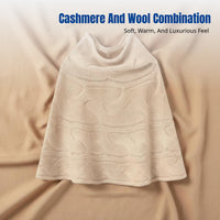 Knitted Cashmere Cape, Thick Pullover Shawl, High Neck Scarf, Multi-Color, Unisex, Autumn Winter
