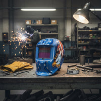 Auto-Darkening Metalworking Helmet Heat Resistant Auto Darkening Metalworking Helmet Safety Equipment Wide Shade Range