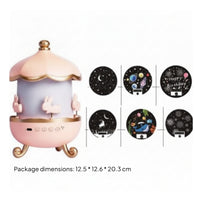 Soothing Carousel Night Light Multicolor Night Light Display Compact Carousel Light Display Silent for Children, Bedroom, Desk