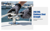 316 Stainless Steel Nautical Anchoring Bollard, Single/Double Cross Cleat, Yacht, Fishing Boat Dock Hardware