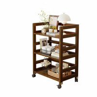 Mobile with 360° Wheels Multi-Tier Rolling Trolley Versatile Use 4-Tier Rolling Organizer Space-Saving Design Storage Trolley Sturdy Construction for Homeowners, Apartment Dwellers, Living Room, Downice, Kitchen, Bedroom