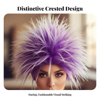 Mohawk Look Cockscomb Headpiece Colorful Design Themed Synthetic Headpiece Pre-Lookd Costume Accessory Easy to Wear for Performers, Cosplayers, Stage Performances, Cosplay Events, Halloween, Festivals