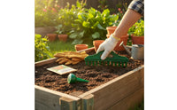 4 Pieces Evenly Spaced Soil Hole Puncher Tool Quick Seeding Soil Hole Puncher Long-Lasting PP Material Handheld Sower Tools Easy to Use for Gardeners, Beginners, Raised Bed, Vegetable Garden Area, Greenhouse