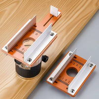 2-in-1 Wood Slotting Jig Limit Stop Slotting Jig Round Corner Square Hole Router Guide Base Thickened Body for Woodworkers, Carpenters, Furniture Making, Workshop
