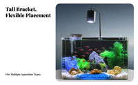 LED Aquarium Focused Light Adjustable Height & Angle Aquatic Plant Grow Light High Brightness Full Range Planted Tank Light for Underwater Gardening