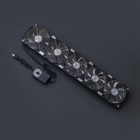 Inline Cooling Fan with Speed Controller High-Air Movement 5-Fan Cooling Unit Adjustable for Cabinet