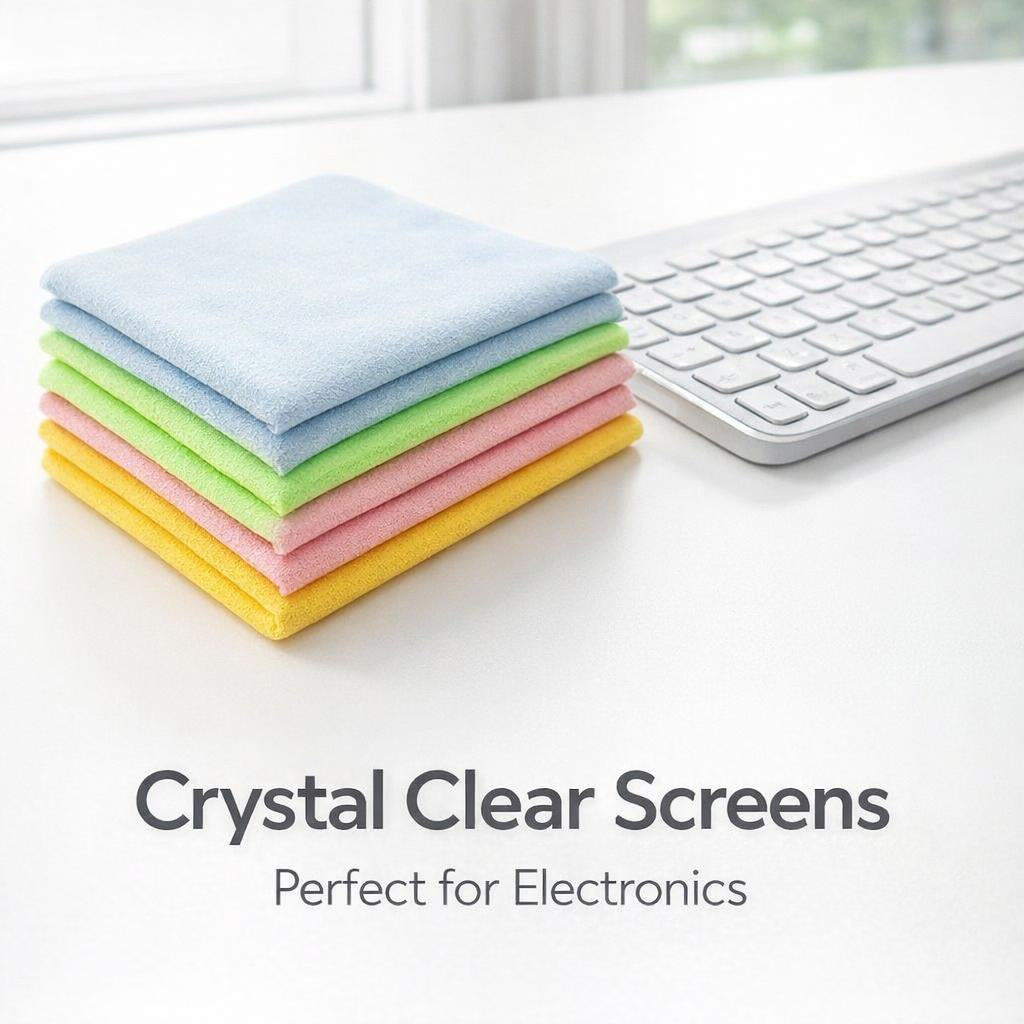 Extra Large Microfiber Cleaning Cloths, Super Absorbent Dust Cloths, Thickened Instrument Polishing Cloth, Colorfast Microfiber Cleaning