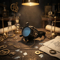 Steampunk Eyepiece with Chain Retro-Eye Eyepiece Gothic Monocle Goggles for Larpers, Costume Parties, Halloween, Photo Shoots