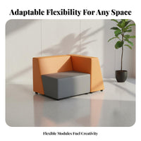 Armchair and Loveseat Combo Configurable Combination Commercial Furniture Lounge design Reception Seating for Clients, Business Owners, Sales Center, Lobby